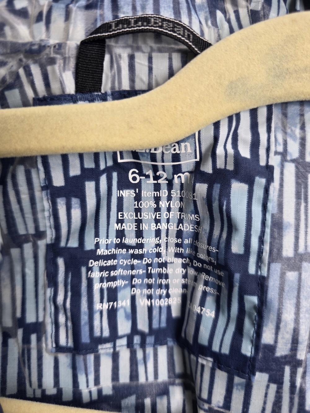 L.L. Bean Rainsuit 6-12 M - Picture 3 of 4